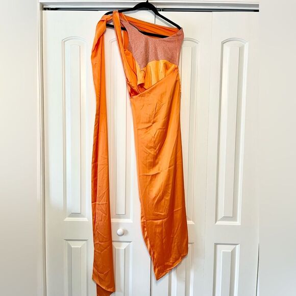 NWT BAOBAB Collection Asaka Maxi Dress in Gavea Tangerine Orange - Picture 10 of 14